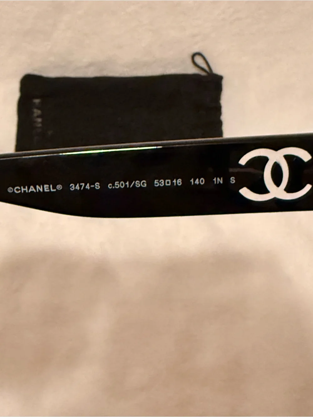 Chanel 3474S (C501) Black Cat-Eye Eyeglasses